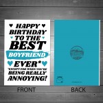 Funny Joke Birthday Card For Best Boyfriend Rude Card For Him