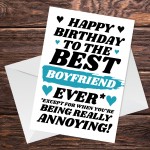 Funny Joke Birthday Card For Best Boyfriend Rude Card For Him