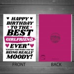 Funny Joke Birthday Card For Best Girlfriend Rude Card For Her