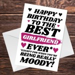 Funny Joke Birthday Card For Best Girlfriend Rude Card For Her