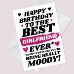 Funny Joke Birthday Card For Best Girlfriend Rude Card For Her