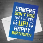 FUNNY Humour Birthday Card For Him GAMING CARD Level Up Card