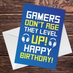 FUNNY Humour Birthday Card For Him GAMING CARD Level Up Card
