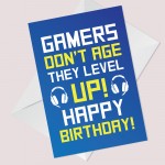 FUNNY Humour Birthday Card For Him GAMING CARD Level Up Card