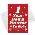 Funny Joke 1st Anniversary Card For Husband Wife Card For Him