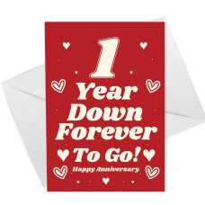 Funny Joke 1st Anniversary Card For Husband Wife Card For Him