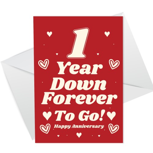Funny Joke 1st Anniversary Card For Husband Wife Card For Him
