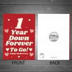 Funny Joke 1st Anniversary Card For Husband Wife Card For Him