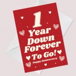 Funny Joke 1st Anniversary Card For Husband Wife Card For Him