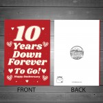 Funny Joke 10th Anniversary Card For Husband Wife Card For Him