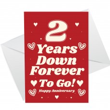 Funny Joke 2nd Anniversary Card For Husband Wife Card For Him