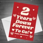 Funny Joke 2nd Anniversary Card For Husband Wife Card For Him