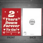 Funny Joke 2nd Anniversary Card For Husband Wife Card For Him