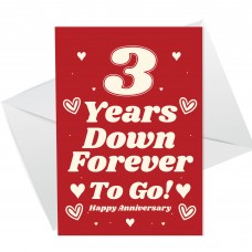 Funny Joke 3rd Anniversary Card For Husband Wife Card For Him