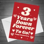 Funny Joke 3rd Anniversary Card For Husband Wife Card For Him