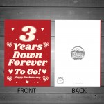 Funny Joke 3rd Anniversary Card For Husband Wife Card For Him