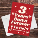 Funny Joke 3rd Anniversary Card For Husband Wife Card For Him
