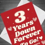 Funny Joke 3rd Anniversary Card For Husband Wife Card For Him