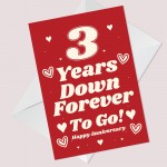 Funny Joke 3rd Anniversary Card For Husband Wife Card For Him