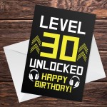 Funny 30th Birthday Card For Son Brother LEVEL 30 Humour Card