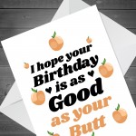 Funny Birthday Card For Girlfriend Butt Card Joke Card For Her