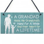Grandad Hanging Sign Birthday Christmas Gift From Grandchildren 