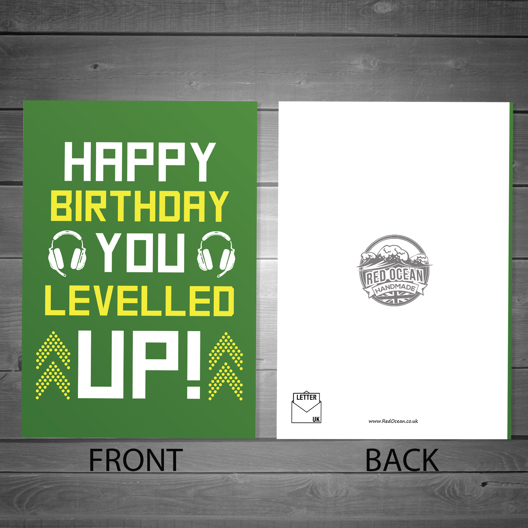 Funny Birthday Card For Brother Son Levelled Up Gaming Theme