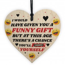 Funny Christmas Birthday Wooden Heart Gift For Him Her Novelty R
