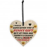 Funny Christmas Birthday Wooden Heart Gift For Him Her Novelty R