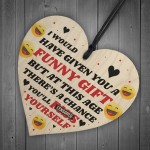 Funny Christmas Birthday Wooden Heart Gift For Him Her Novelty R
