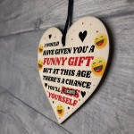 Funny Christmas Birthday Wooden Heart Gift For Him Her Novelty R