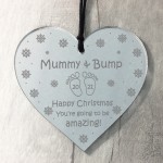 Mummy To Be Gift From Bump Engraved Heart Christmas Gift