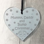 1st Christmas As Mummy Daddy Bump Plaque Chrsitmas Decoration