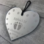 Personalised Baby Girl Boys First Christmas Tree Bauble 1st Xmas