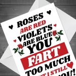Funny Joke Anniversary Card Poem Valentines Birthday Card