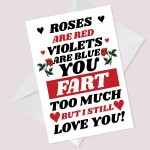 Funny Joke Anniversary Card Poem Valentines Birthday Card