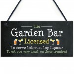 Funny Garden Bar Sign Licensed Plaque Home Bar Pub Man Cave Sign