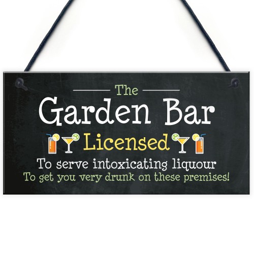 Funny Garden Bar Sign Licensed Plaque Home Bar Pub Man Cave Sign