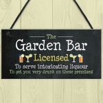 Funny Garden Bar Sign Licensed Plaque Home Bar Pub Man Cave Sign