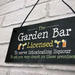 Funny Garden Bar Sign Licensed Plaque Home Bar Pub Man Cave Sign