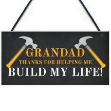 Grandad Thank You Novelty Hanging Sign Christmas Birthday Gift