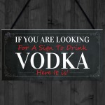 Funny Vodka Sign For Home Bar Novelty Bar Decor Sign Alcohol