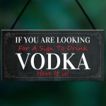 Funny Vodka Sign For Home Bar Novelty Bar Decor Sign Alcohol