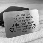 Thank You Gift For Best Friend Mum Metal Wallet Insert Birthday