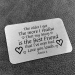 Thank You Gift For Best Friend Mum Metal Wallet Insert Birthday