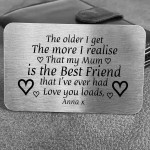 Thank You Gift For Best Friend Mum Metal Wallet Insert Birthday