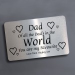 Thank You Gift For Dad Metal Wallet Insert Birthday Christmas