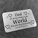 Thank You Gift For Dad Metal Wallet Insert Birthday Christmas