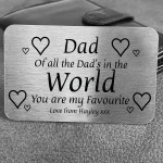 Thank You Gift For Dad Metal Wallet Insert Birthday Christmas