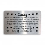 Personalised Christmas Gift For Dad Novelty Metal Wallet Card